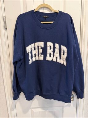 THE BAR Navy Crewneck Sweatshirt